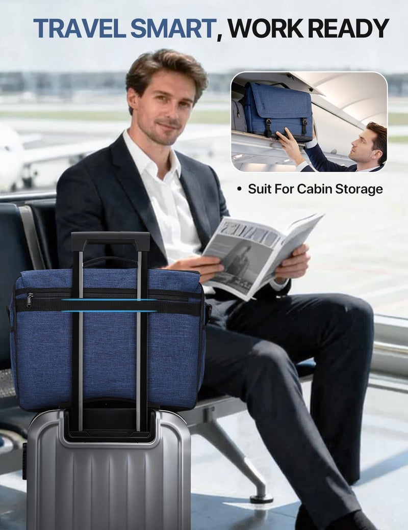 VX VONXURY Messenger Bag for Men, Lightweight Water Resistant 15.6 Laptop Shoulder Bag for Business Work Travel Blue - Image 5